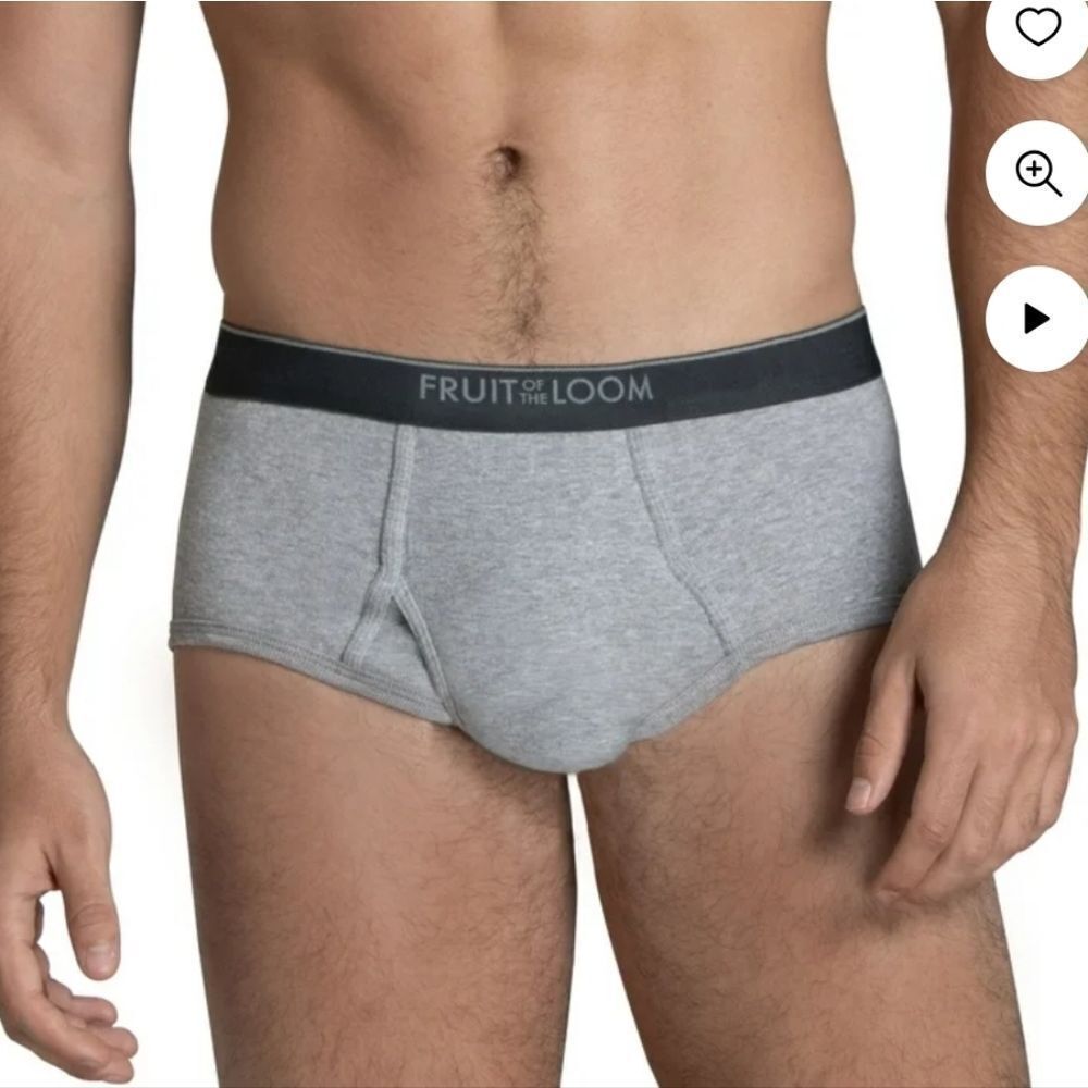 Fruit of the Loom Men's XL Midrise Cotton Briefs Moisture-Wicking - New - Picture 2 of 8